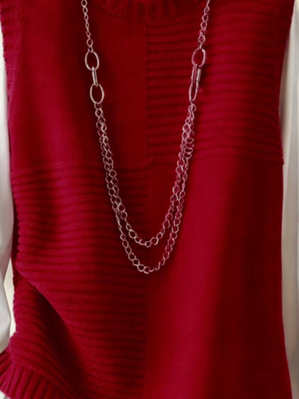 Pullover Sweater Vest only, necklace or blouse not included